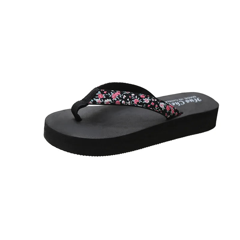 Women's Bohemian Beach Sandals | Ethnic Floral Flip Flops