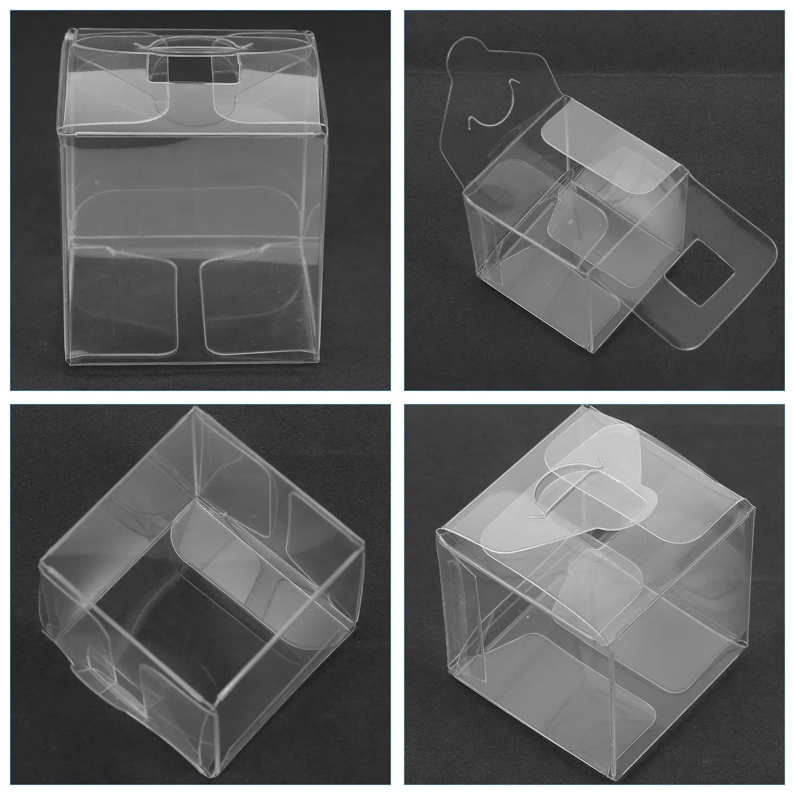 10Pcs Clear Plastic Packing Boxes 4x4x4cm Transparent Sugar Box for Macarons Cupcakes Collectibles Wedding Favor DIY Gift Peaceful Pleasures Health and Wellness