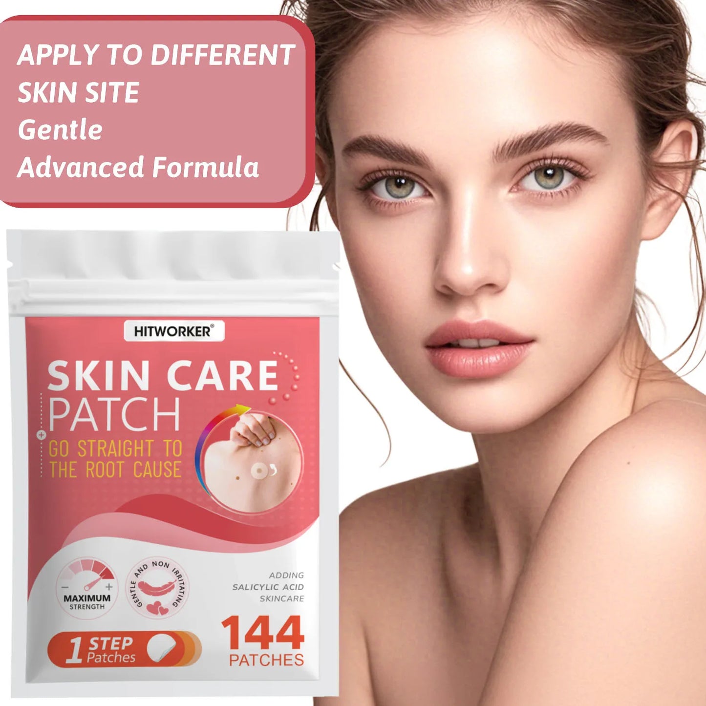 144-Piece Hydrocolloid Acne Patches – Alcohol-Free Blemish Stickers