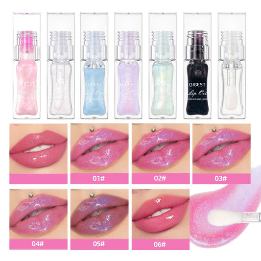 QIBEST Color-Changing Lip Oil – Hydrating Pearlescent Gloss Lip Oil Gloss Oasis Select