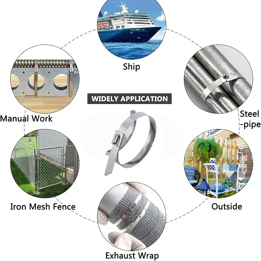Stainless Steel Cable Ties – Self-Locking Heavy Duty Peaceful Pleasures Health and Wellness