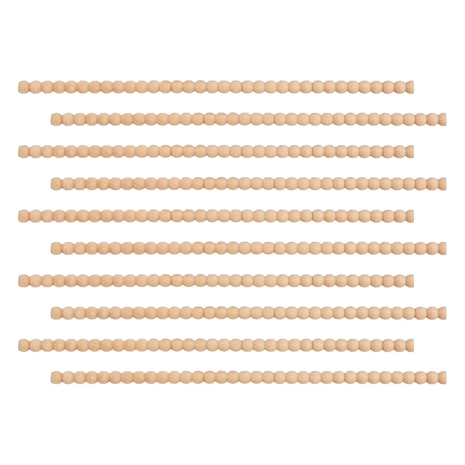 Unfinished Beech Wood Molding Applique Strips – 10pc Bead Trim Wood Molding Trim Peaceful Pleasures Health and Wellness