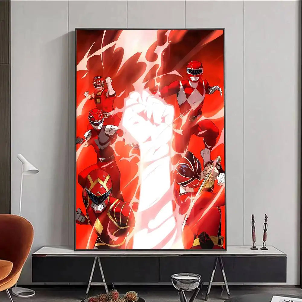 TV M-Mighty Morphin Power Rangers Poster HD art poster for home living room bar office decoration sticky, waterproof Peaceful Pleasures Health and Wellness z14 40X50cmNoframe