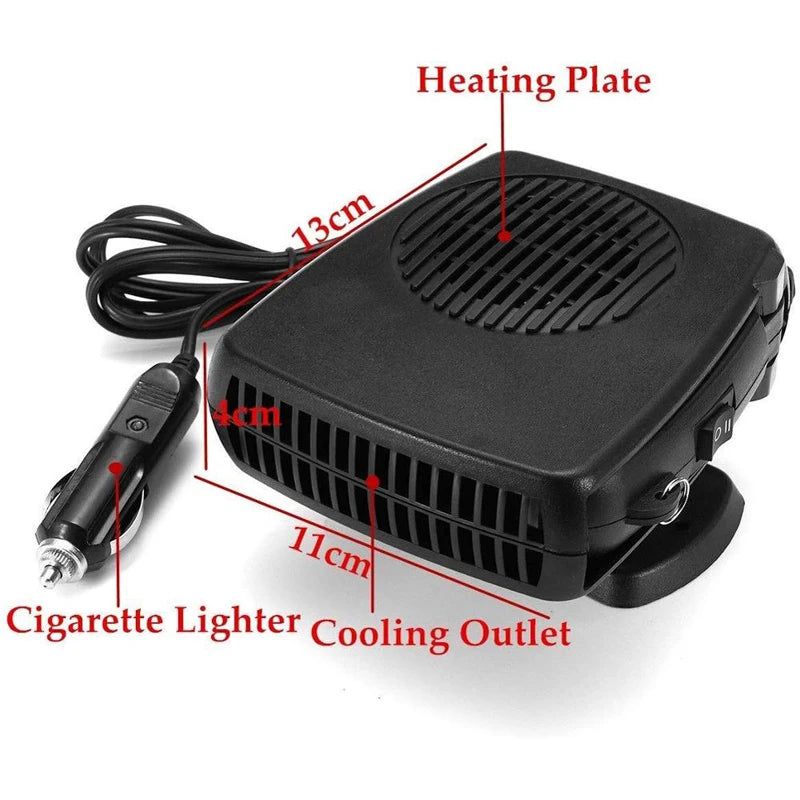 Car Defroster Heater Cooler 12V/24V 200W Portable Vehicle Heating Cooling Fan Windshield Electric Demister Mini Air Conditioner Peaceful Pleasures Health and Wellness