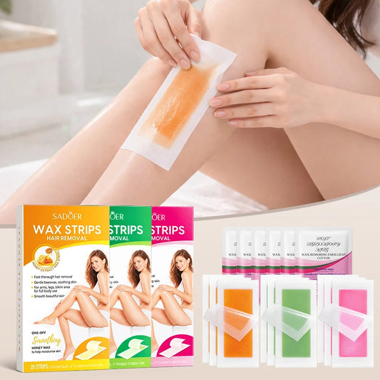 60-Side Cold Wax Strips – Face, Arm, Leg & Body Hair Removal Cold Wax Strips Peaceful Pleasures Health and Wellness Default Title