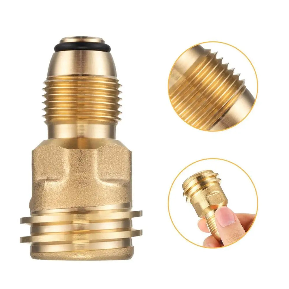 Brass Propane Gas Stove Adapter for Cooking Peaceful Pleasures Health and Wellness