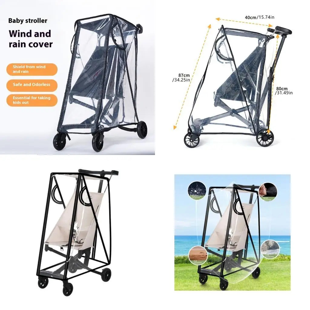 Breathable Stroller Rain Cover | Clear Panel, Windproof Baby