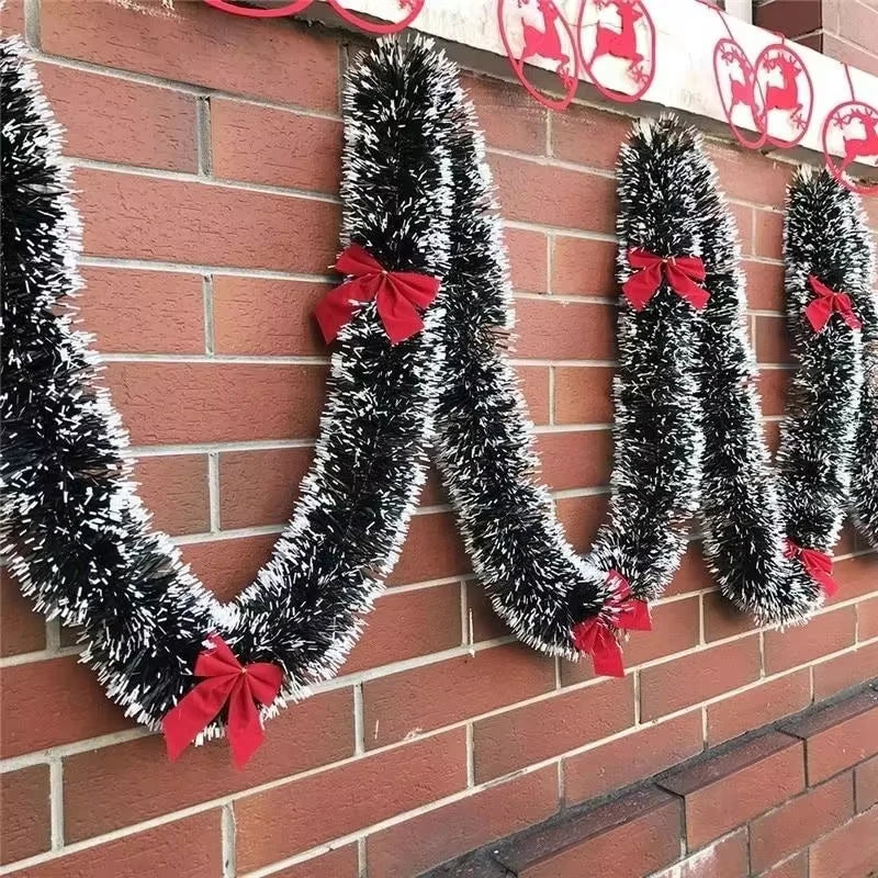 2M Christmas Ribbon Garland with Bows – Tree & Party Decor