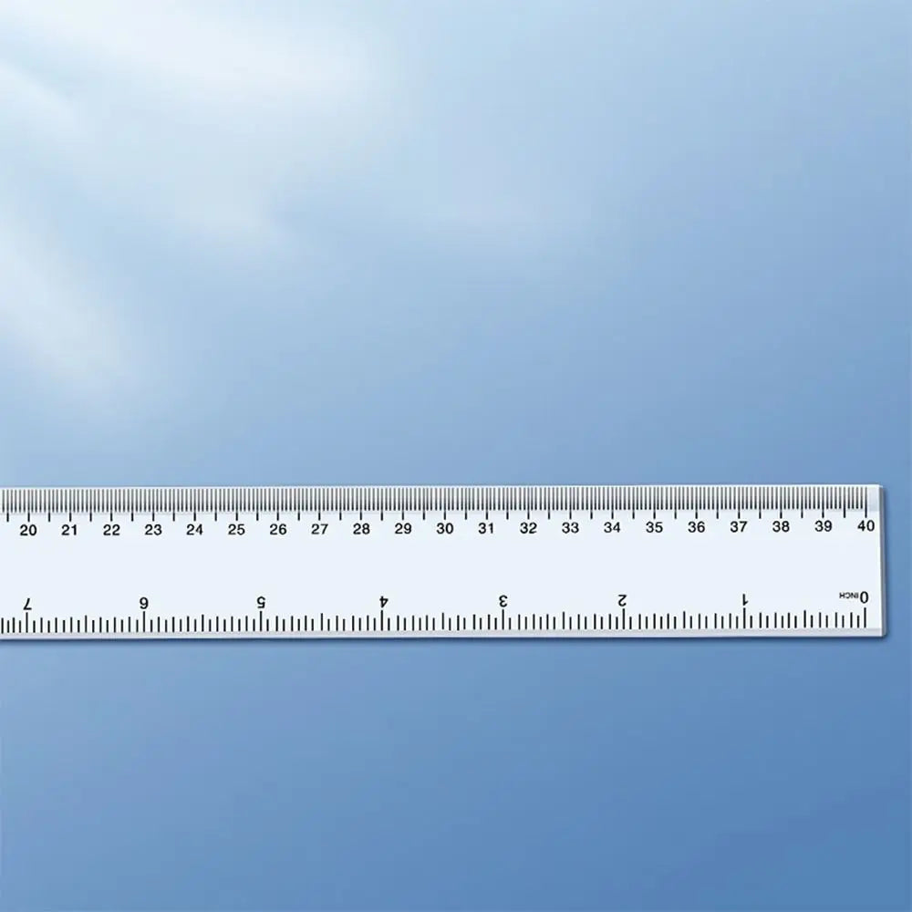 Stationery 15cm 20cm 30cm 40cm Straight Ruler Plastic Transparent Measuring Ruler Multifunction Drawing Ruler School Peaceful Pleasures Health and Wellness 40cm