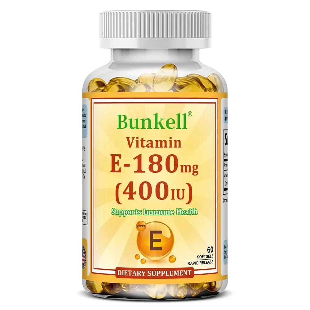 Vitamin E 400 IU Softgels – Antioxidant, Skin & Immune Support