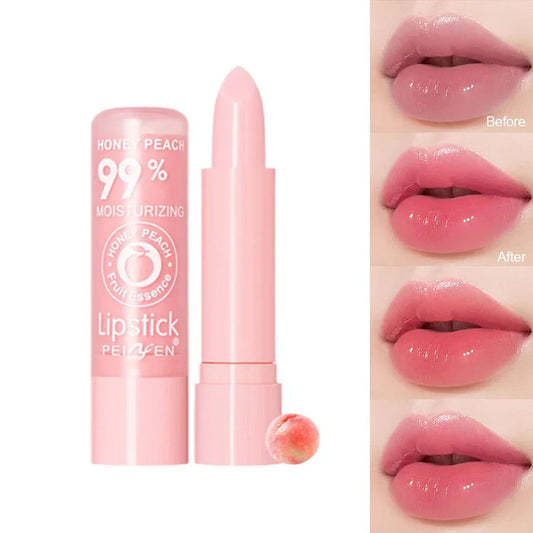Color-Changing Peach Lip Balm – Moisturizing Tinted Gloss for Natural Flush Peaceful Pleasures Health and Wellness