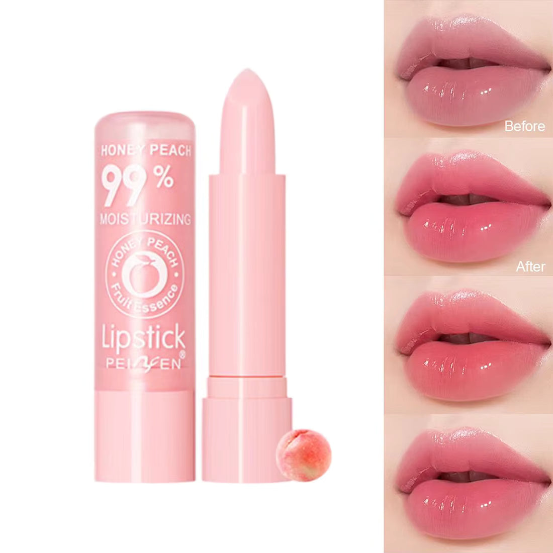 Color Changing Lip Balm – Peach Tinted Moisturizing Gloss