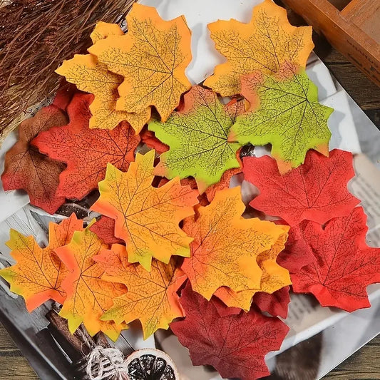 Silk Maple Leaf Artificial Flowers – Autumn Wedding & Home Decor Artificial Silk Leaves Peaceful Pleasures Health and Wellness