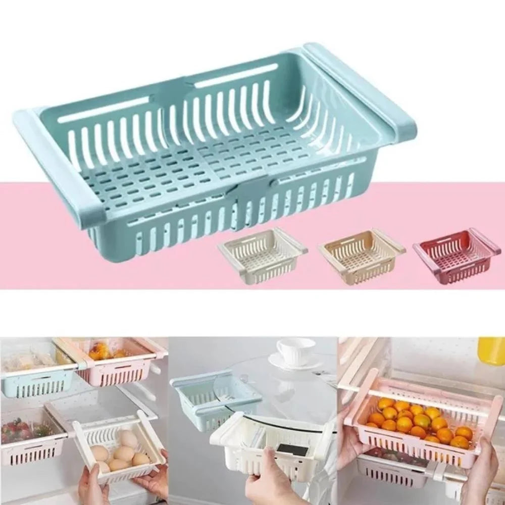 Expandable Fridge Drawer Organizer – Pull-Out Shelf Storage Rack Fridge Shelf Organizer Peaceful Pleasures Health and Wellness