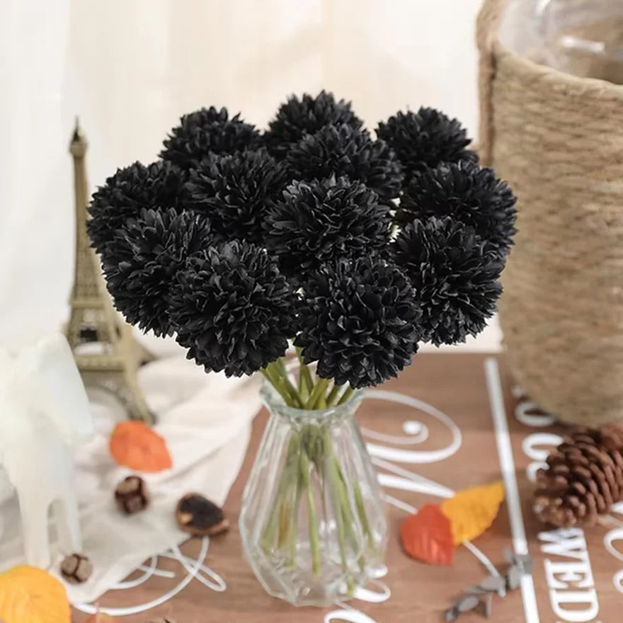 Artificial Silk Dandelion & Hydrangea Bouquet | Wedding & Home