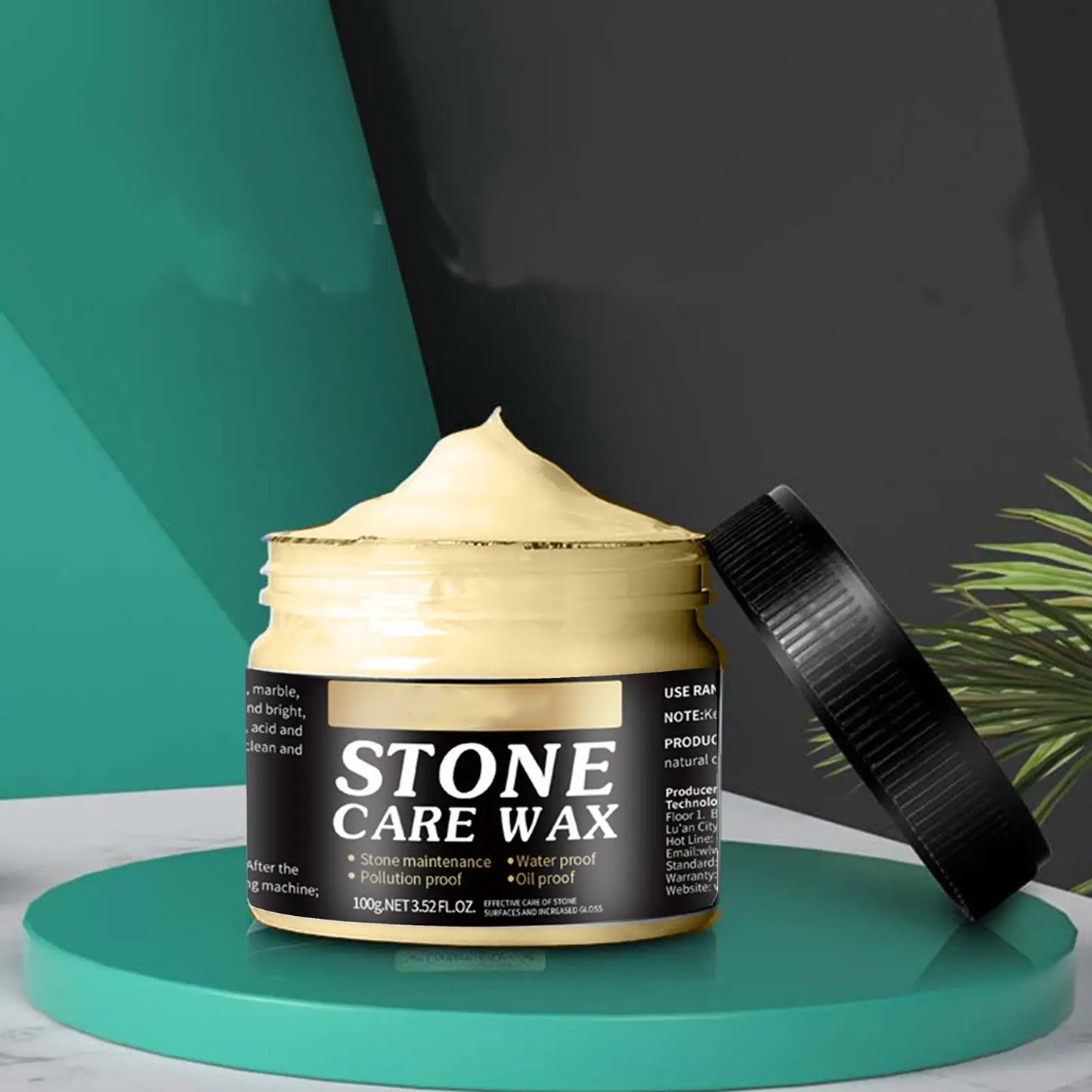 100g Marble Polish Paste Wax, Stone Restoration Shine Restorer for Quartz Tile Floor, Household Furniture Kitchen Care Peaceful Pleasures Health and Wellness