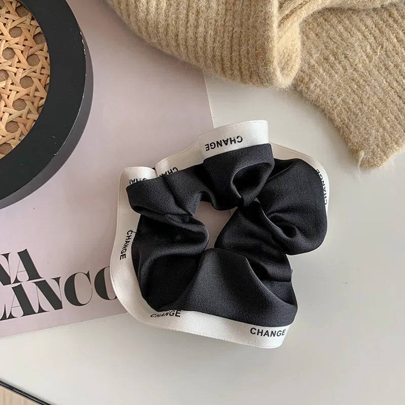 Lace Polka Dot Hair Ties – Large Round Ponytail Holders Women