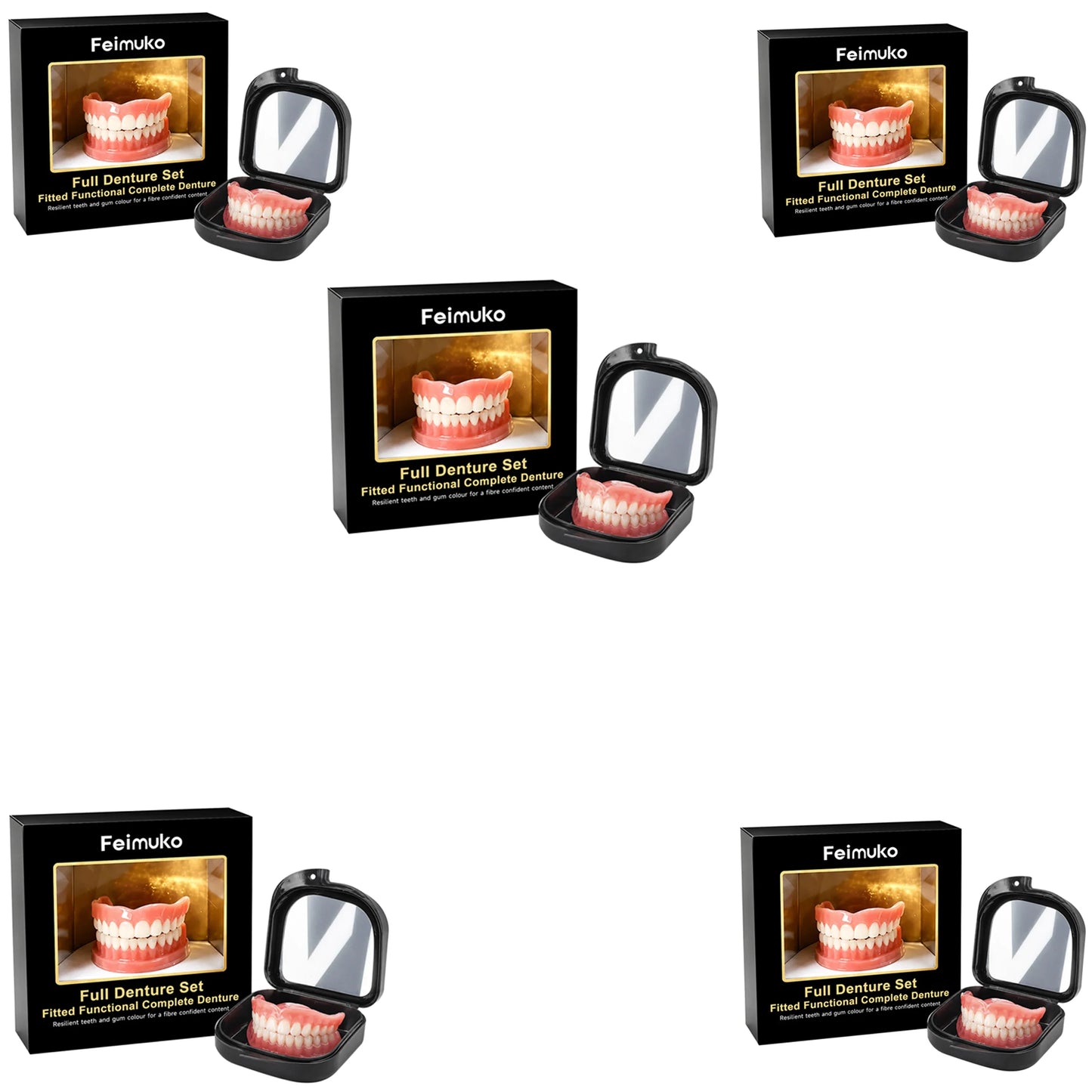 Reusable Cosmetic Teeth Veneers – Natural Smile Snap-On Set