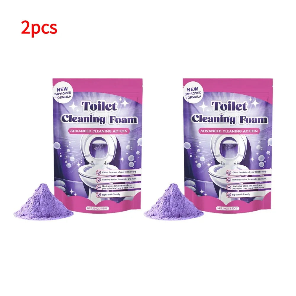 Efficient Toilet Bowl Cleaner Powder Foam for Deep Cleaning Peaceful Pleasures Health and Wellness 2pcs