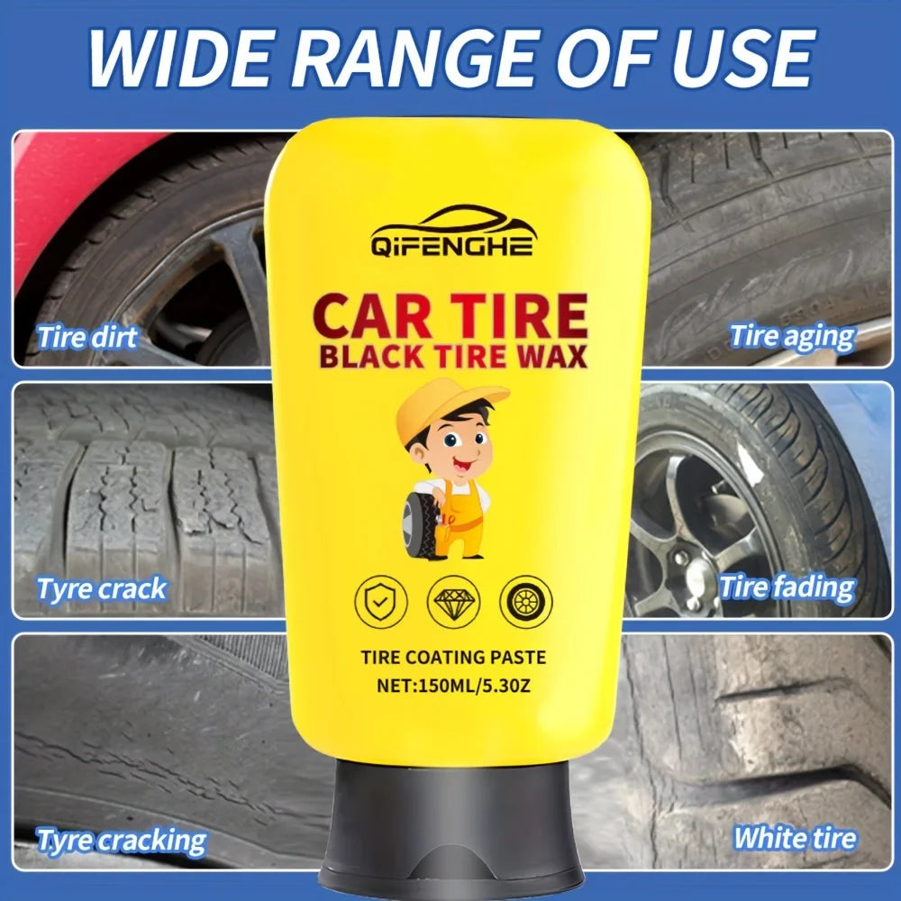 Tire Shine Blackening Paste – Gloss & UV Protection for All Vehicles