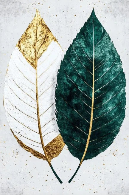 Tropical Plants Green Plants Golden Petals Aesthetic Posters Prints Modern Home Minimalist Style Decorative Art Canvas Painting Peaceful Pleasures Health and Wellness