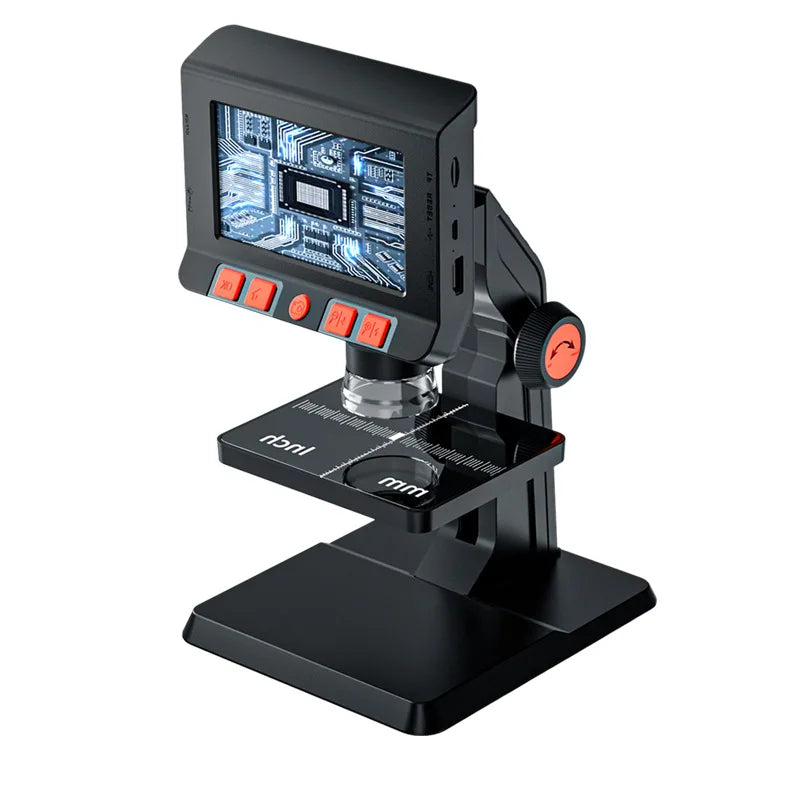 Digital Microscope with Screen, High-Definition Portable Mobile Phone, Magnifying and Repairing Industrial Video Microscope Peaceful Pleasures Health and Wellness