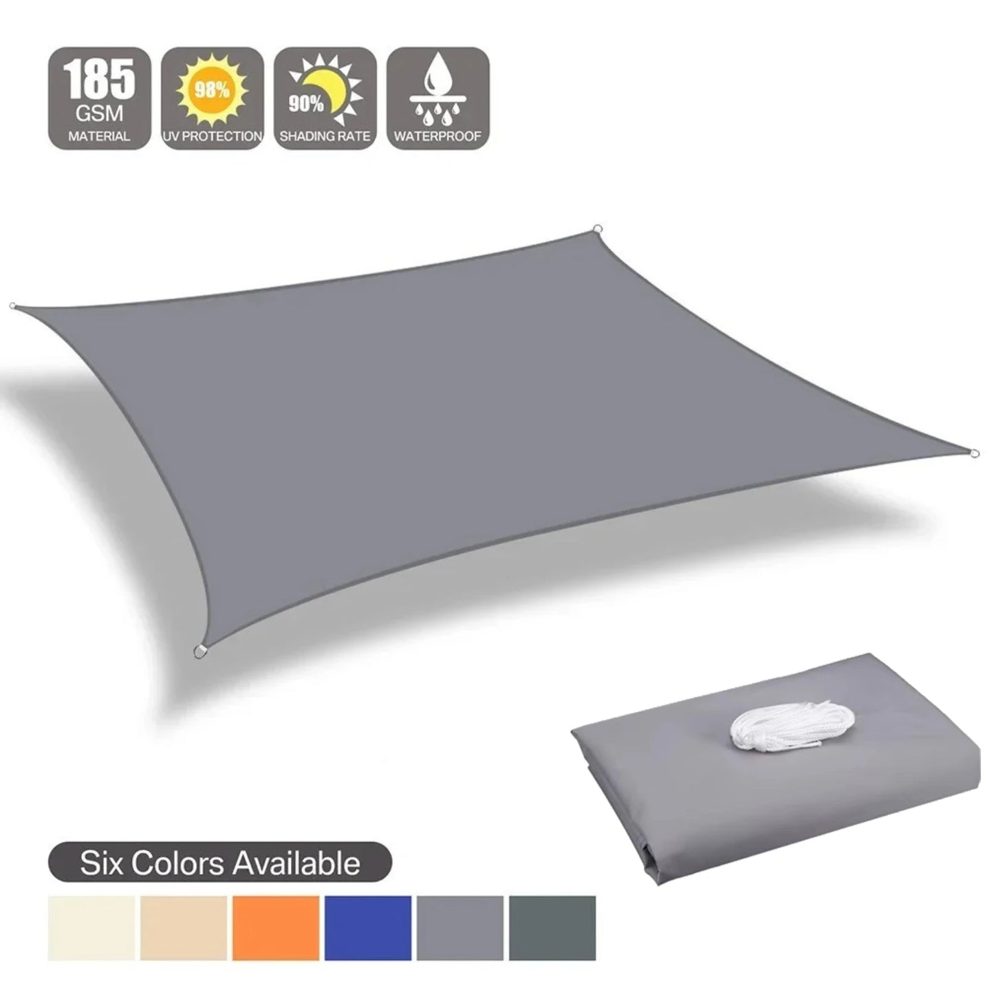 95% UV Block Sun Shade Sail – Waterproof Patio & Garden Canopy