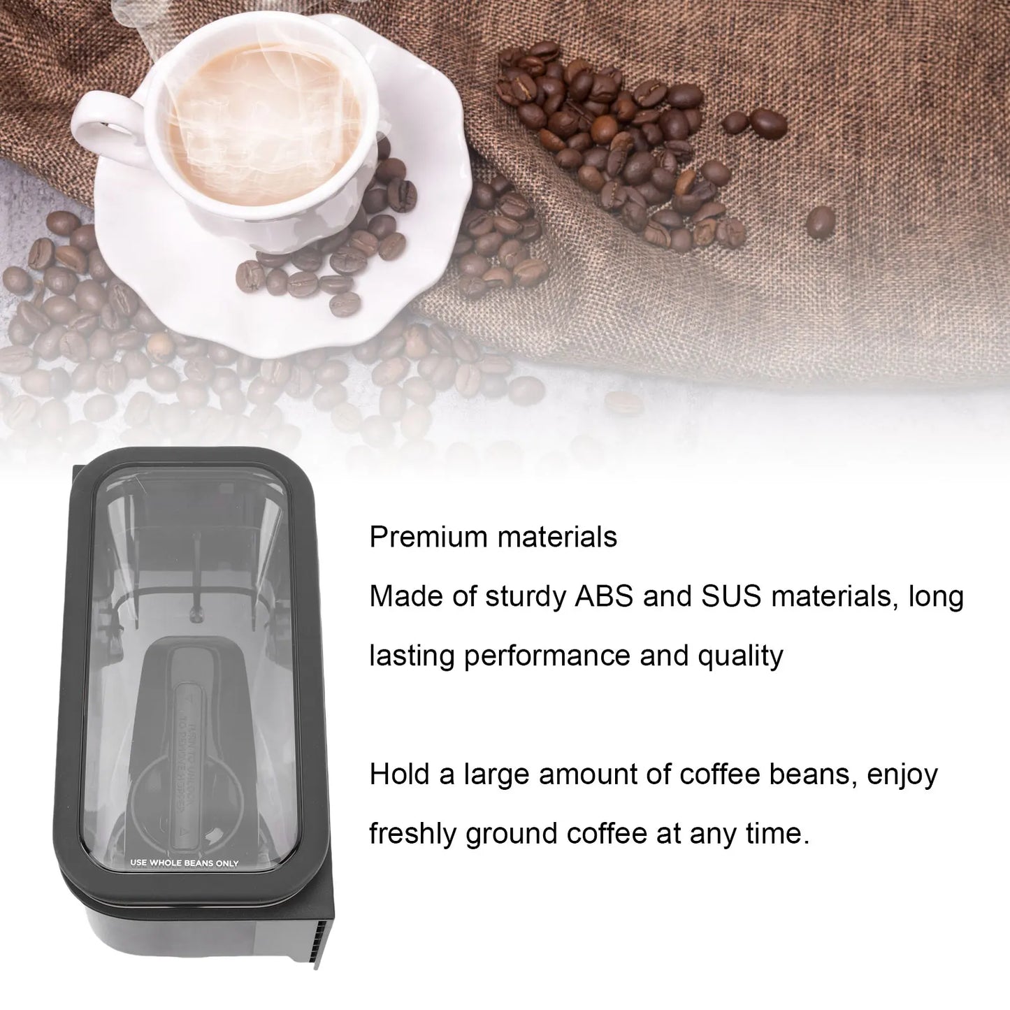 Bean Hopper Replacement for ES601 ES655 Coffee Machine | ABS+SUS