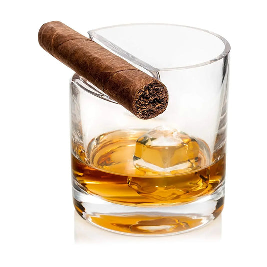 Free Shipping Drinkware Glass for Whiskey and Cigar Glass on Top Cups Tiki Fashion Tumbler Accessorries Made of Crystal Design Peaceful Pleasures Health and Wellness