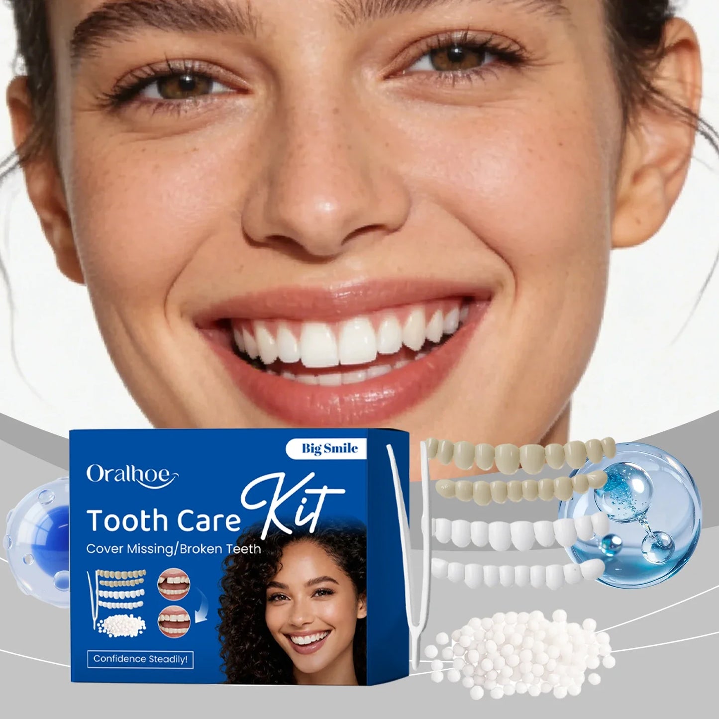 Denture Beauty Kit – Cosmetic Tooth Veneers for a Natural Smile