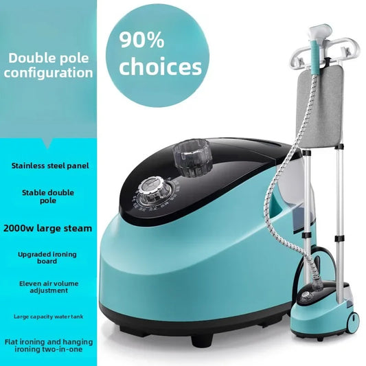EU/UK Smart Household Appliance Double Rod Vertical Hanging Steam Portable Fast-heat Steam Ironing With Band Plate For Clothes Peaceful Pleasures Health and Wellness