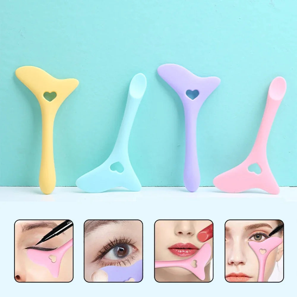 Color Silicone Eyeliner Tool Lip Brush Black Makeup Eyeliner Assistant Baffle for Precision Eye Makeup Application Peaceful Pleasures Health and Wellness