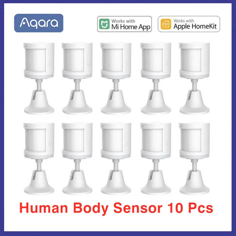 Aqara Motion Sensor Smart Human Body Sensor Body Movement ZigBee Motion Wireless Connection Smart home for Homekit Mijia Mi Home Peaceful Pleasures Health and Wellness 10pcs Aqara Sensor