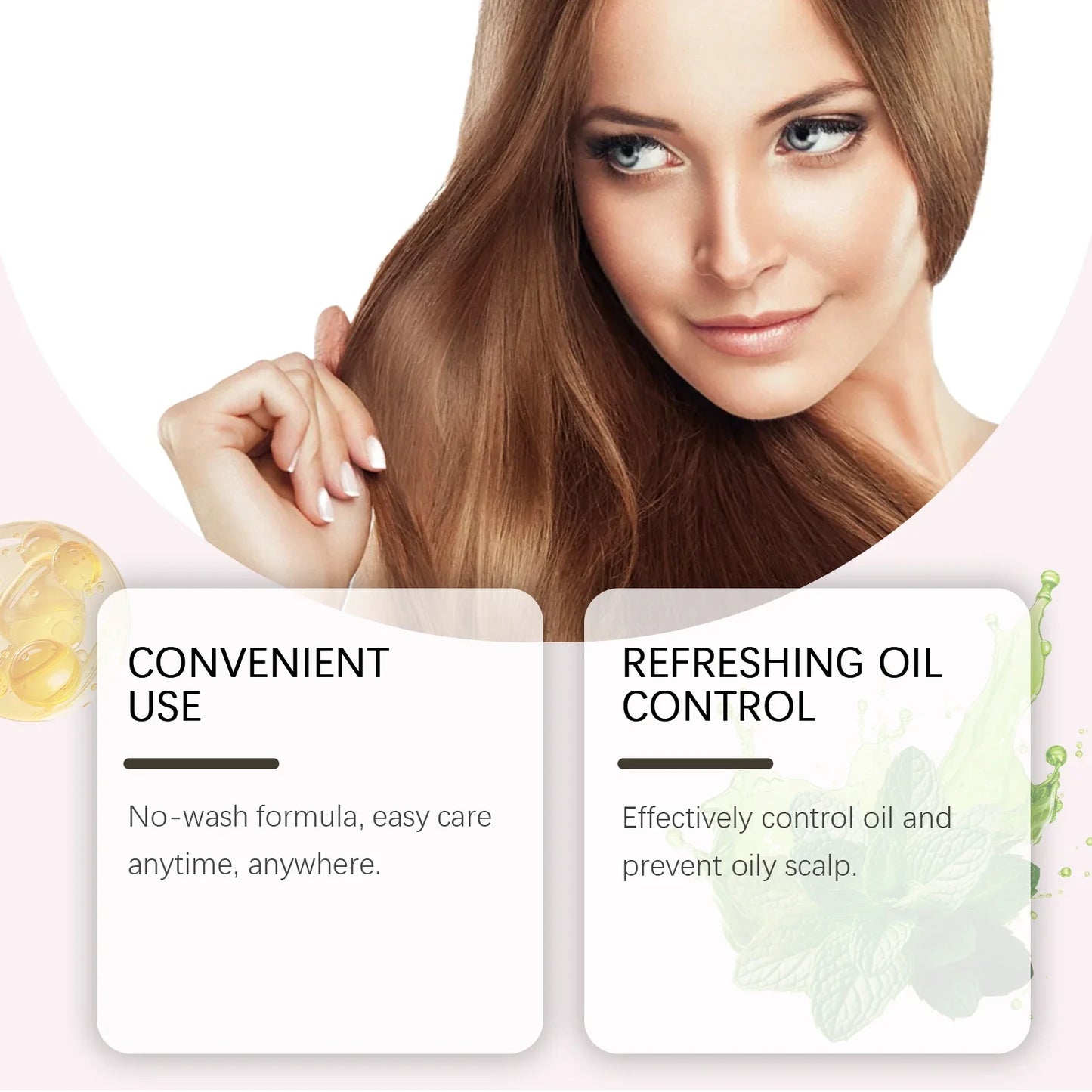HOEGOA Hair Repair Spray – Anti-Frizz, Oil Control, No Rinse