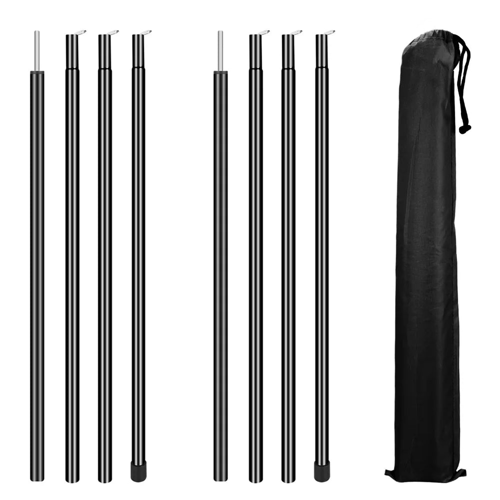 Adjustable Steel Tent Poles for Camping, Tarp & Awning 200cm