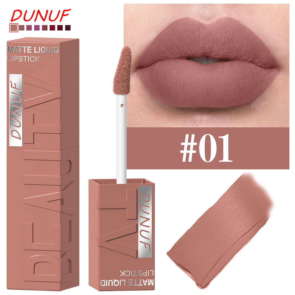 DUNUF Y2K Waterproof Lip Gloss – Non-Stick Long-Lasting Color