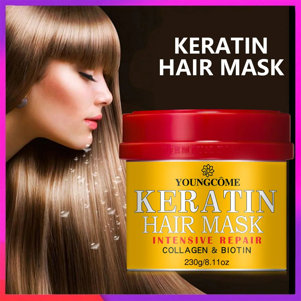 Hair Repairs Hair Mask Biotin Collagen Keratin Treatment Hairs Conditioner Hair Essential Oil Nourishing for Dry Damaged Peaceful Pleasures Health and Wellness