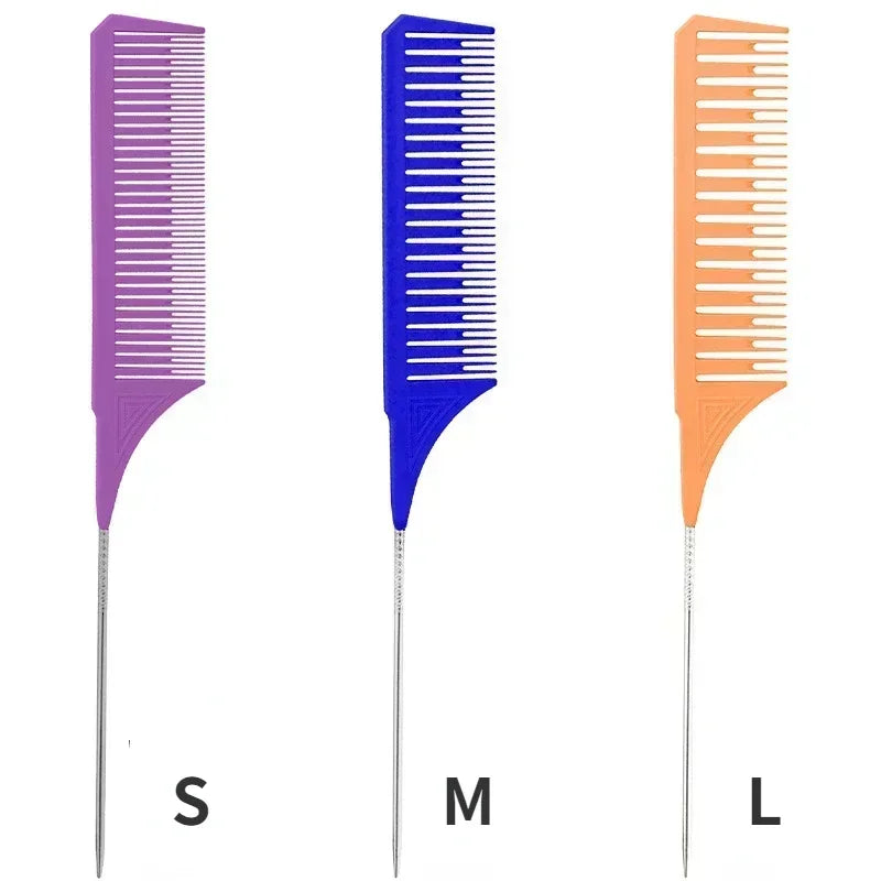 Hair Styling Combs, Tailed Comb Set, Coloring Dyeing Comb, Salon Tool, Sectioning Highlighting Weaving Cutting Comb, 3pcs Peaceful Pleasures Health and Wellness J