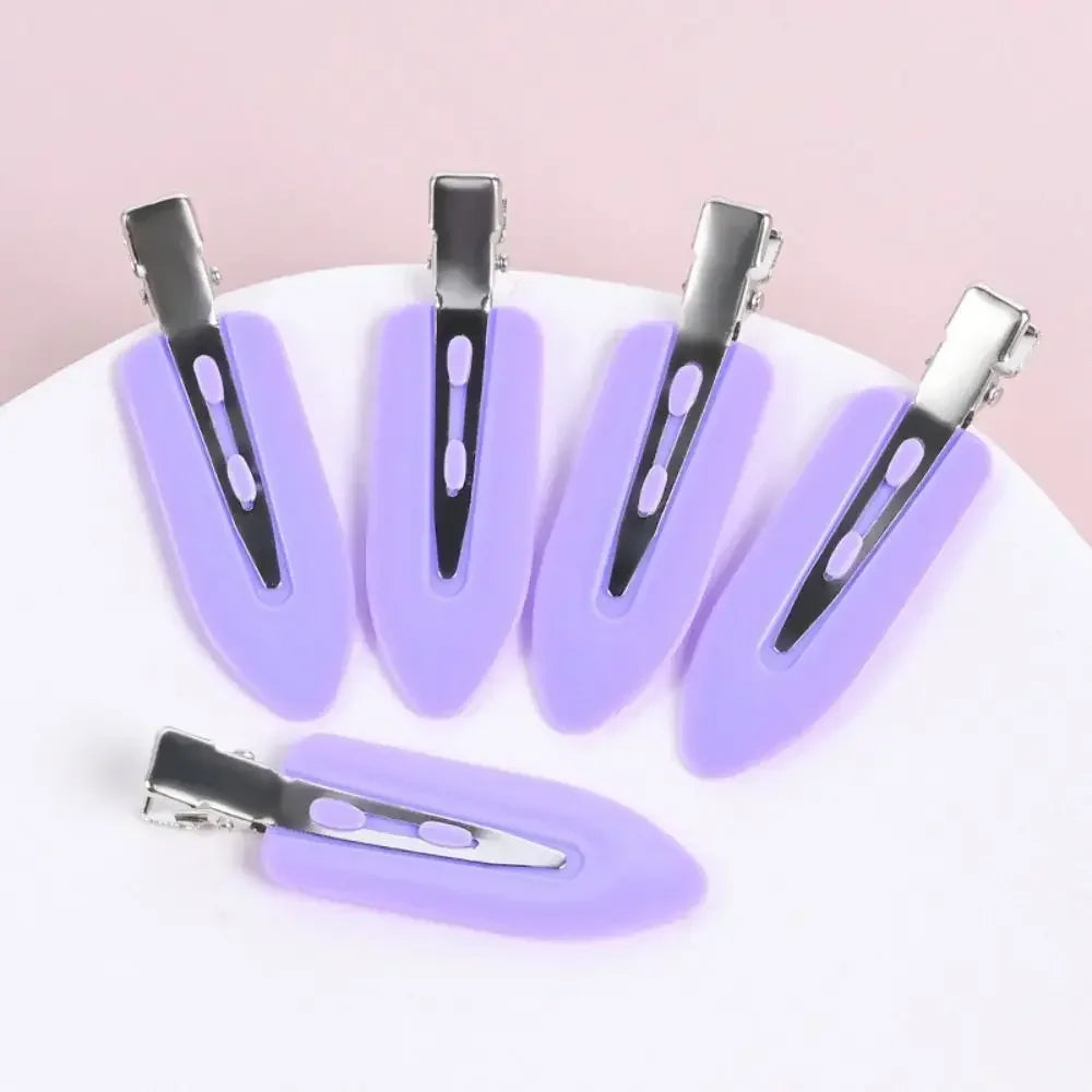 Korean Seamless Hair Clip Solid Color Bangs Clip Broken Hair Clip Super Fairy Makeup Hair Clip No Damage To Hair Side Hair Clips Peaceful Pleasures Health and Wellness Purple-10pcs