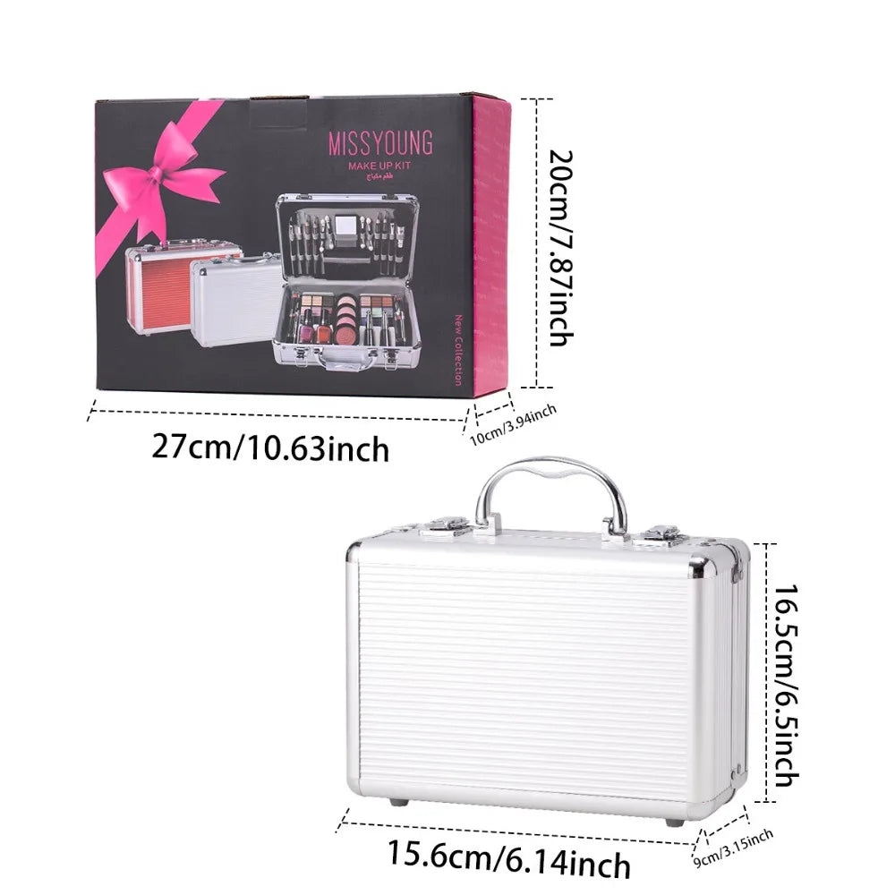 Complete Makeup Gift Set for Women – Full Kit with Eyeshadow & Brushes