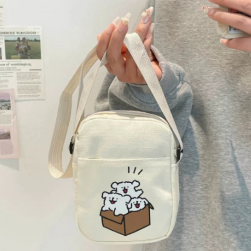 Exercise Fashion Phone Storage Pouch for Men Women Anime Cartoon Cute Money Bag Students Portable Goodlooking Shoulder Bags Gift Peaceful Pleasures Health and Wellness