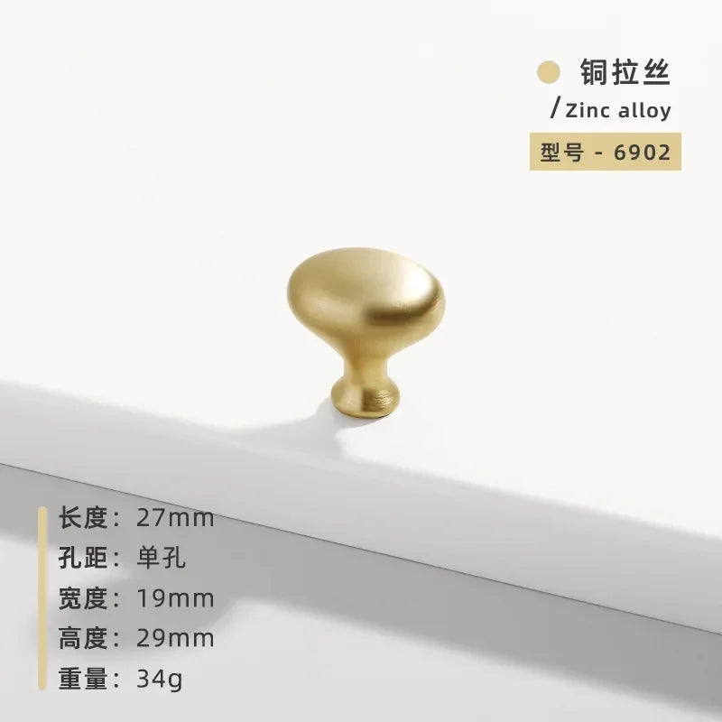 Minimalist Oval Cabinet Knobs & Drawer Handles – Zinc Alloy