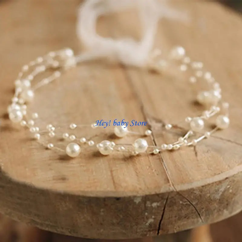 Baby Pearl Headband | Newborn Photoshoot Hair Tieback
