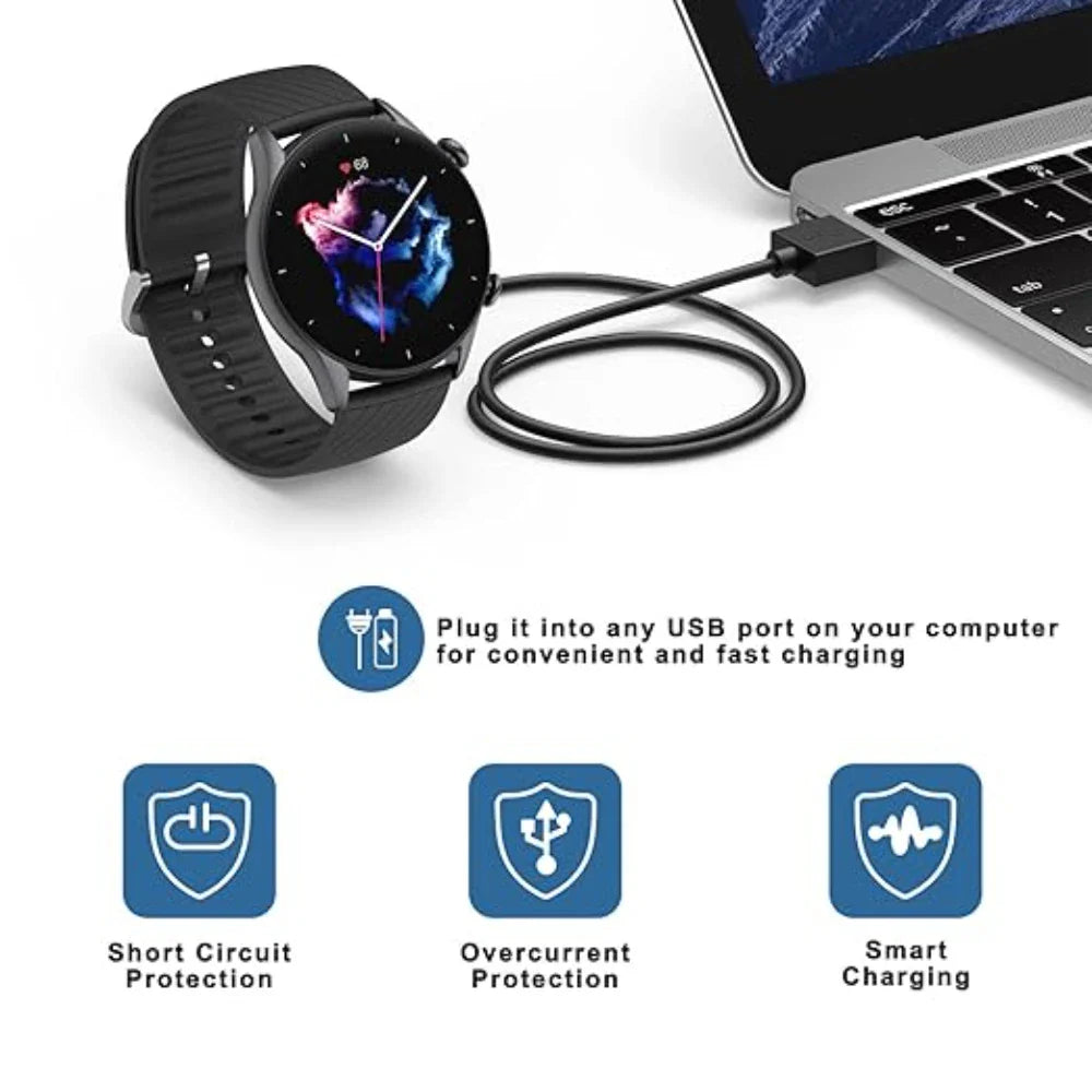 Amazfit GTR3 GTR4 GTS3 GTS4 T-Rex2 USB Fast Charger Dock Smartwatch Charger Dock Oasis Select