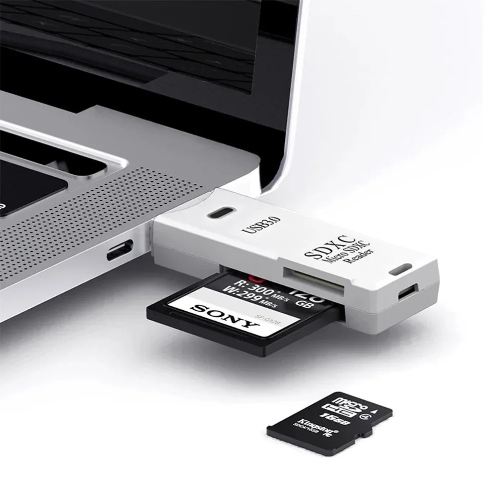 USB 3.0 SD & TF Card Reader 2-in-1 High-Speed Adapter