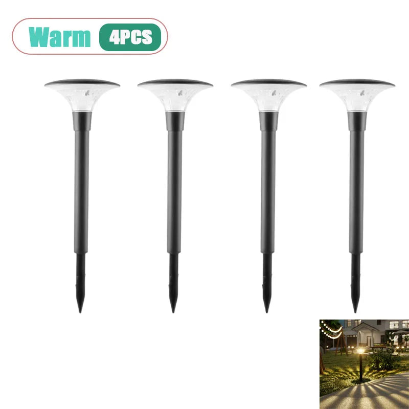 Solar Garden Lights Waterproof LED Landscape Lamps 2-8 Pack