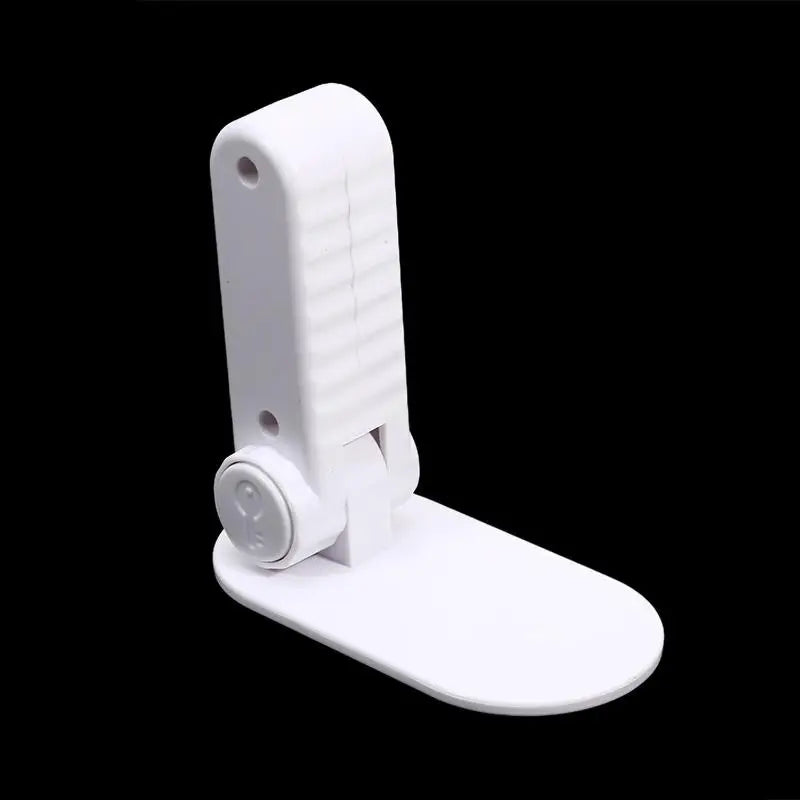 Child Safety Door Lever Lock Punch Free Universal Anti Open Handle with Hidden Button for Baby Proofing Multifunction Buckle Peaceful Pleasures Health and Wellness white
