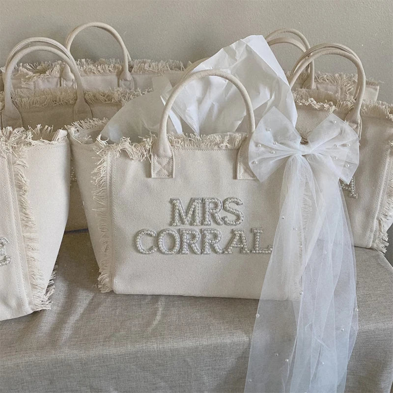 Custom Personalised Mrs Tote Bag | Bride to Be Wedding Gift