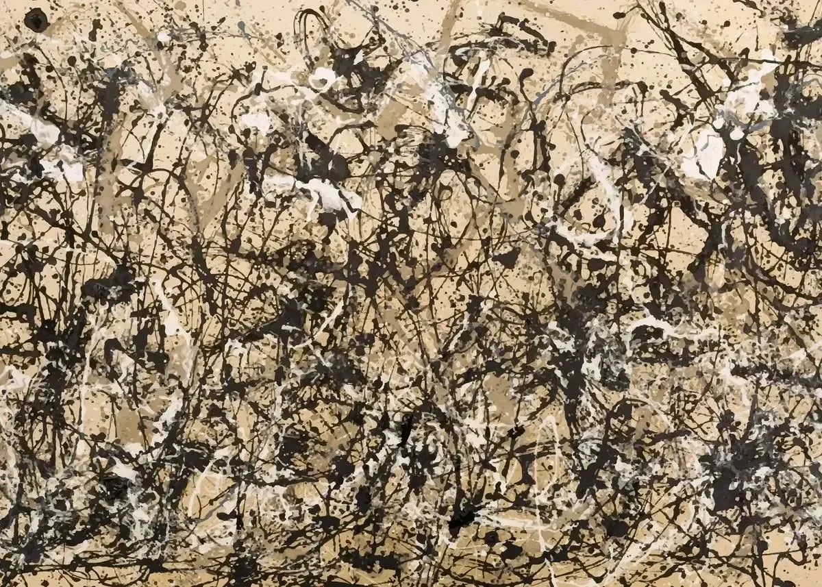 Jackson Pollock Abstract Oil Paintings on Canvas Famous Art Prints for Living Room Wall Decor Modern Art Posters Peaceful Pleasures Health and Wellness P5 30x40cm