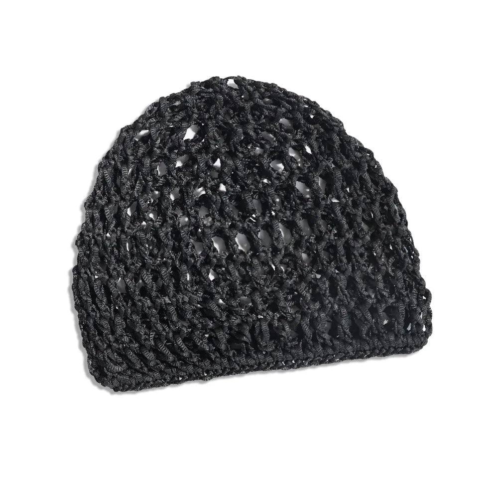 Hollowout Crochet Turban Cap – Breathable Mesh Wig Hat